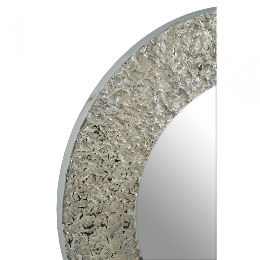 Akola Nickle Finish Wall Mirror