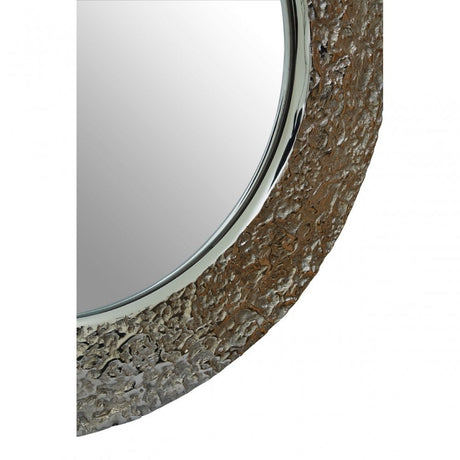 Akola Nickle Finish Wall Mirror