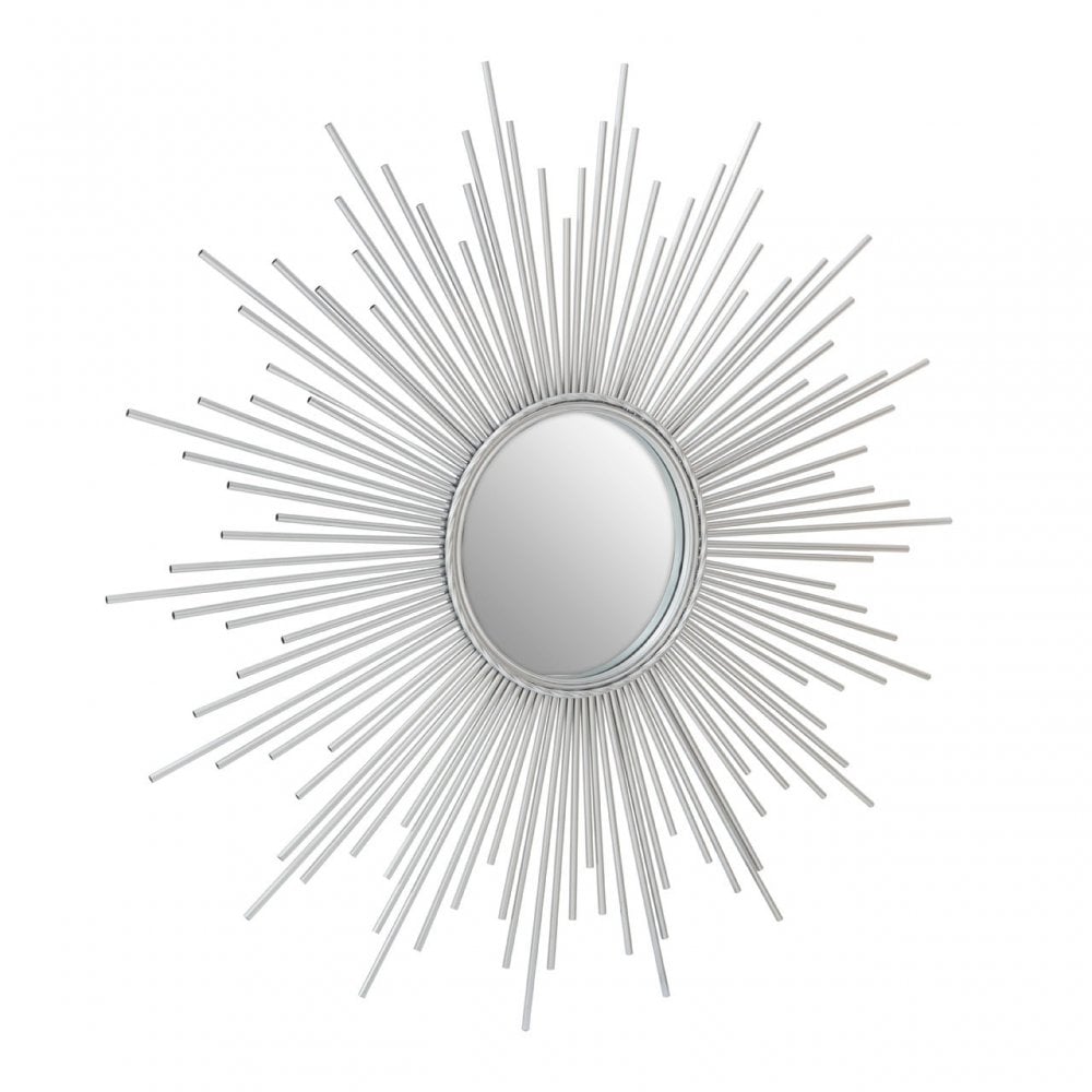 Cristal Silver Finish Wall Mirror, Silver