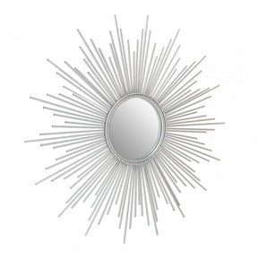 Cristal Silver Finish Wall Mirror, Silver
