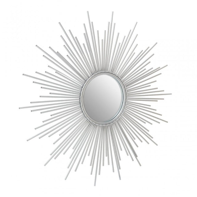 Cristal Silver Finish Wall Mirror, Silver