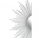 Cristal Silver Finish Wall Mirror, Silver
