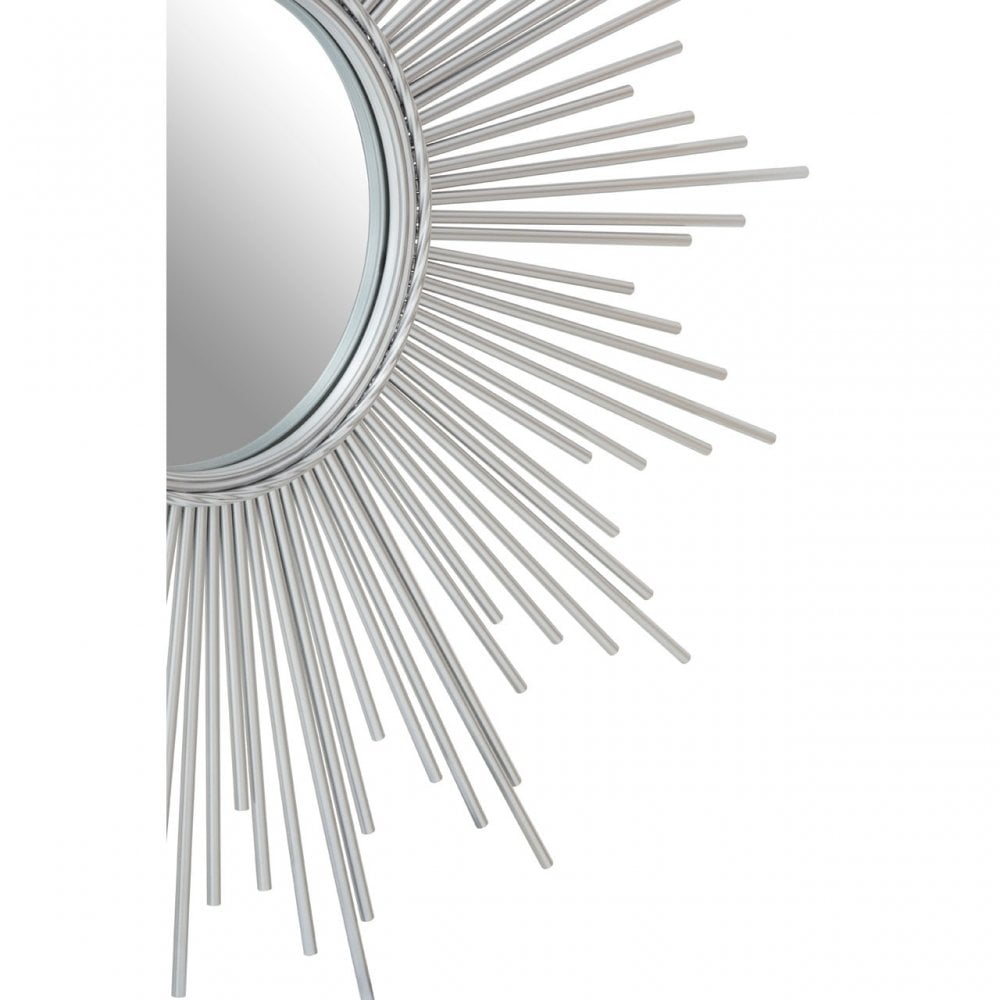 Cristal Silver Finish Wall Mirror, Silver