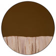 Relic Petrified Wood Tile Large Round Mirror, Gold