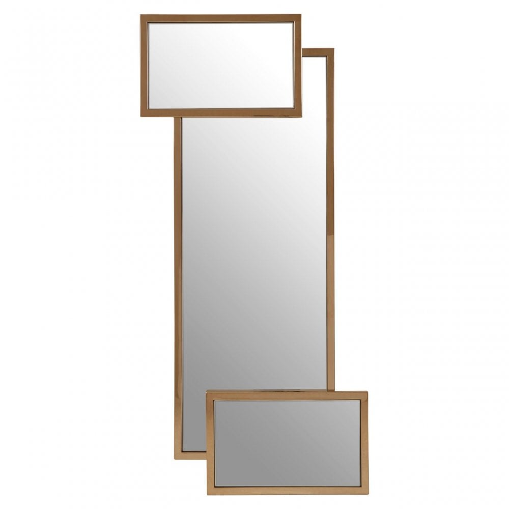 Oria Gold Frame Wall Mirror, Gold