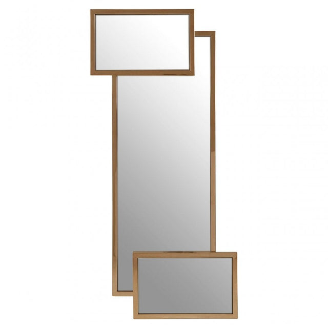 Oria Gold Frame Wall Mirror, Gold