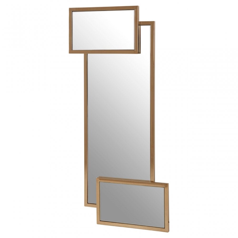 Oria Gold Frame Wall Mirror, Gold