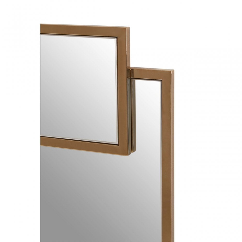 Oria Gold Frame Wall Mirror, Gold