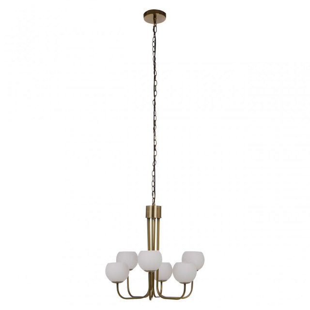Waylen 6 Arm Chandelier, Silver