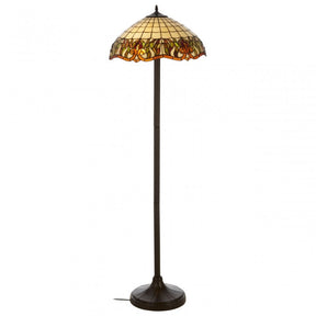 Wisteria Tiffany Umbrella Shade Floor Lamp, Bronze