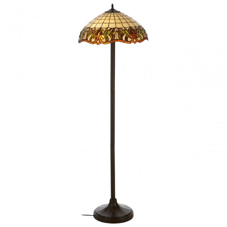 Wisteria Tiffany Umbrella Shade Floor Lamp, Bronze