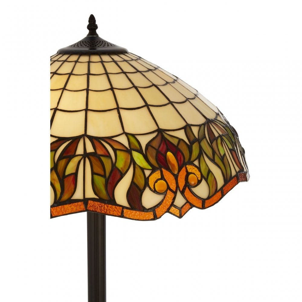 Wisteria Tiffany Umbrella Shade Floor Lamp, Bronze