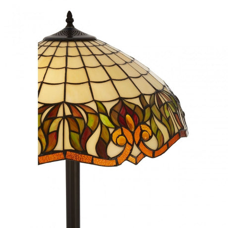 Wisteria Tiffany Umbrella Shade Floor Lamp, Bronze