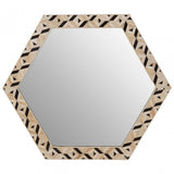 Harlo Hexagonal Wall Mirror , White