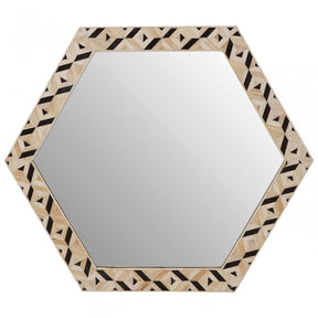 Harlo Hexagonal Wall Mirror , White