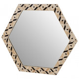 Harlo Hexagonal Wall Mirror , White