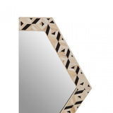 Harlo Hexagonal Wall Mirror , White
