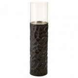 Akola Small Floorstanding Hurricane Holder, Black