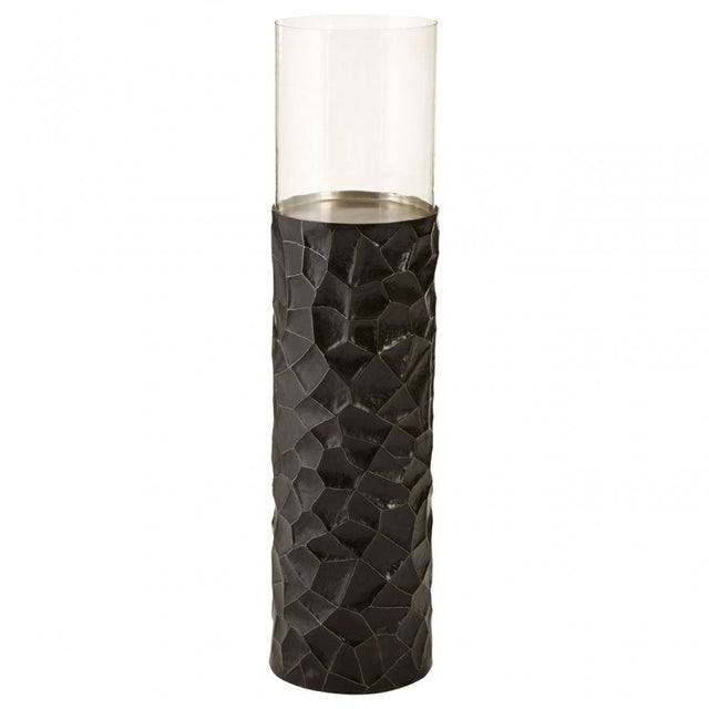 Akola Small Floorstanding Hurricane Holder, Black