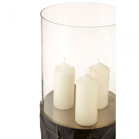 Akola Small Floorstanding Hurricane Holder, Black