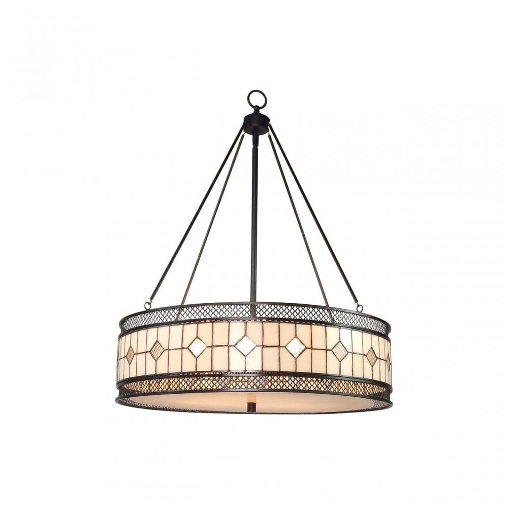 Waldorf Diamond Pendant Light, Bronze