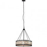 Waldorf Diamond Pendant Light, Bronze