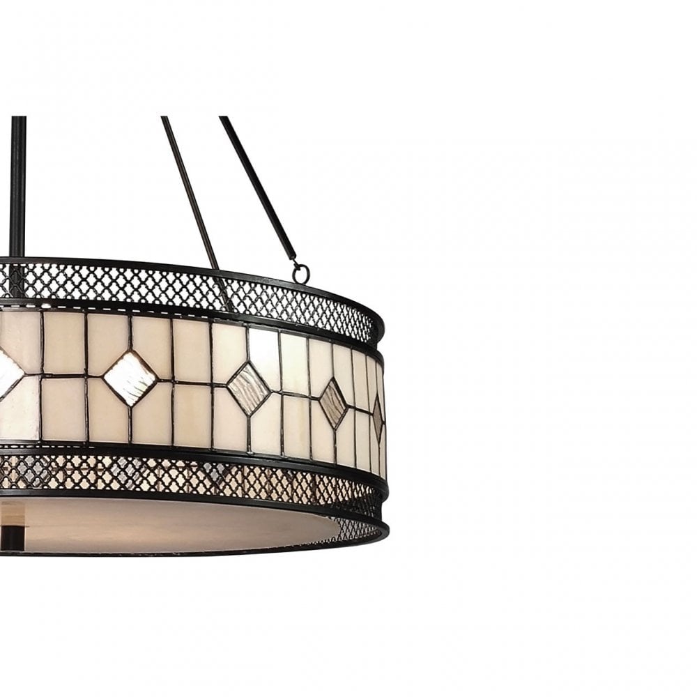 Waldorf Diamond Pendant Light, Bronze
