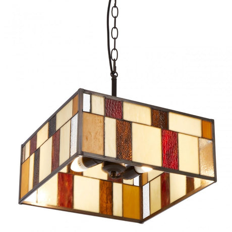 Waldorf Square Pendant Light, Bronze
