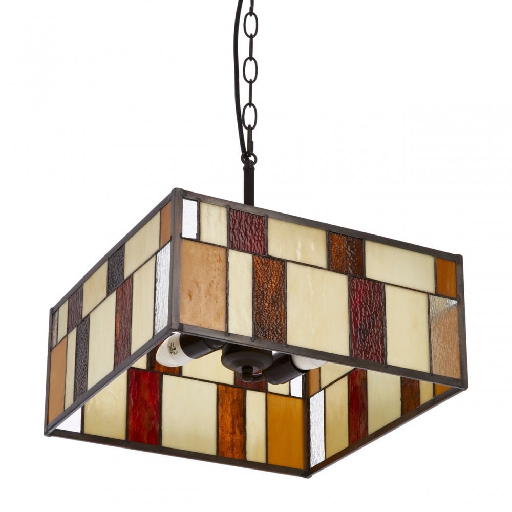 Waldorf Square Pendant Light, Bronze