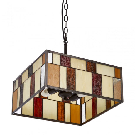 Waldorf Square Pendant Light, Bronze