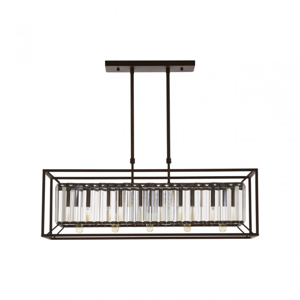 Aliko 5 Bulb Pendant Lamp, Black