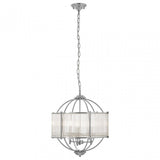 Alba 3 Bulb Pendant Lamp, Silver