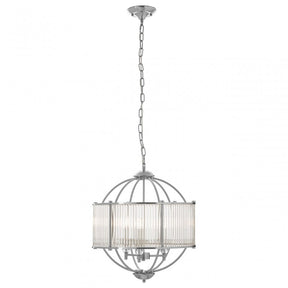 Alba 3 Bulb Pendant Lamp, Silver