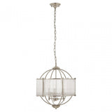 Alba 3 Bulb Pendant Lamp, Silver