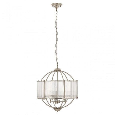 Alba 3 Bulb Pendant Lamp, Silver