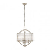 Alba 3 Bulb Pendant Lamp, Silver