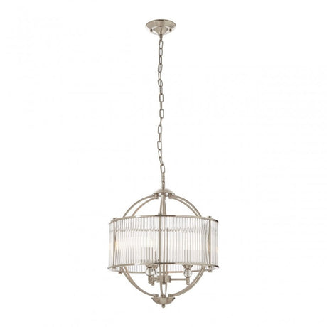 Alba 3 Bulb Pendant Lamp, Silver