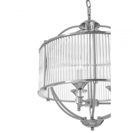 Alba 3 Bulb Pendant Lamp, Silver
