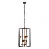 Allas 6 Bulb Pendant Lamp, Bronze