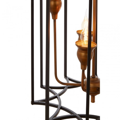 Allas 6 Bulb Pendant Lamp, Bronze