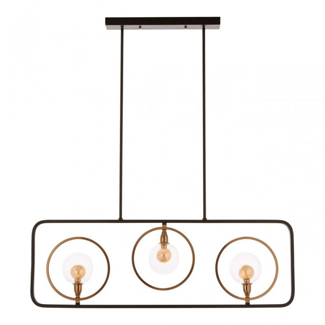 Abira 3 Bulb Pendant Lamp, Bronze