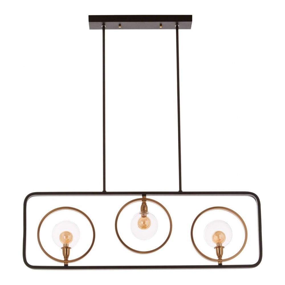 Abira 3 Bulb Pendant Lamp, Bronze