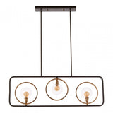 Abira 3 Bulb Pendant Lamp, Bronze