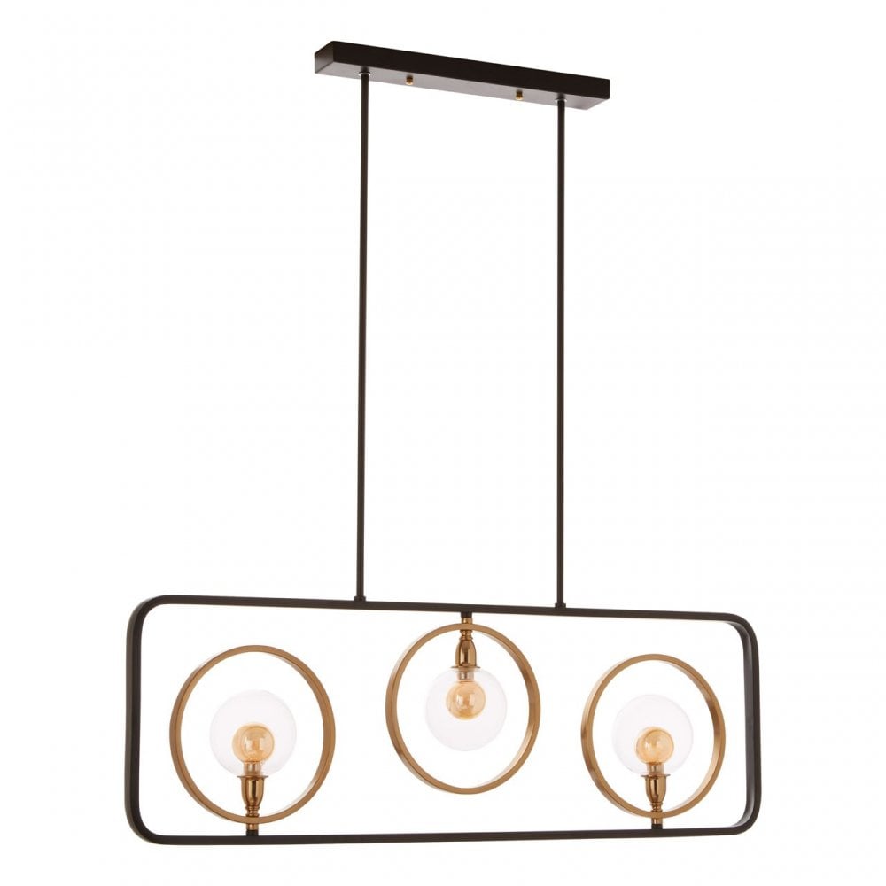 Abira 3 Bulb Pendant Lamp, Bronze
