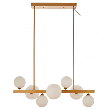 Abira 7 Bulb Bronze Finish Pendant Lamp, Bronze