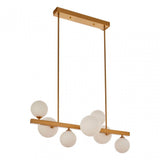 Abira 7 Bulb Bronze Finish Pendant Lamp, Bronze