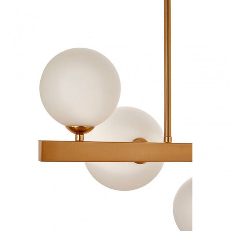 Abira 7 Bulb Bronze Finish Pendant Lamp, Bronze