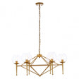 Abira 6 Bulb Geo Pendant Lamp, Gold