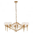 Abira 8 Bulb Geo Pendant Lamp, Gold