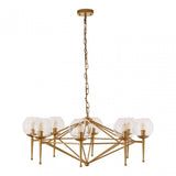 Abira 8 Bulb Geo Pendant Lamp, Gold